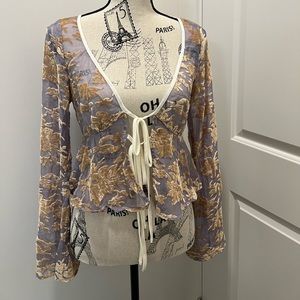 VRG GRL mesh top with double ties